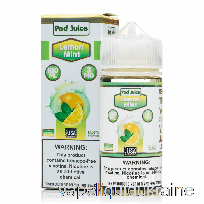 Vape Ukraine Lemon Mint - Pod Juice - 100mL 3mg